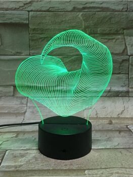 Ox Horn Shape Color Changing 3D Visual LED Touching Night Light