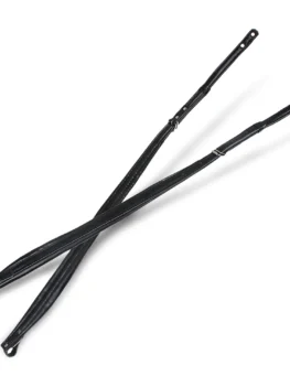 Portable 1 Pair Black Accordion Shoulder Strap Thick Leather Bel