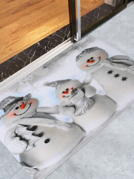 Christmas Snowmen Family Pattern Indoor Outdoor Area Rug