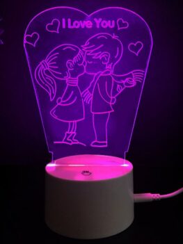 Valentine's Day Love Kiss Colors Changing LED Night Light