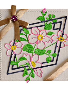 Diamond Flower Pattern Embossing Cutting Dies for DIY Scrapbook