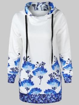 Chinese Painting Drawstring Hoodie