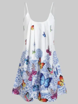 Cami Butterfly Flower Tunic Mini Dress