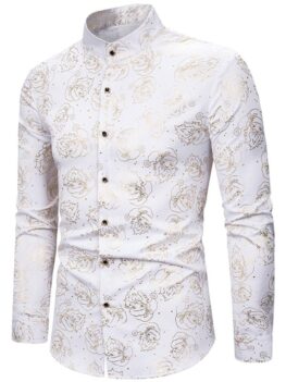 anta Claus Gilding Print Long-sleeved Shirt