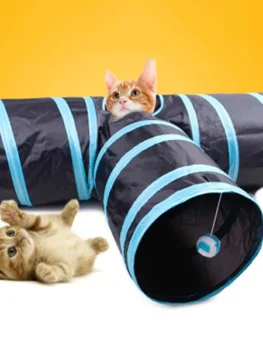 Three-ring Paper Cat Tunnel Drilled Cat Toys Cat Collapsible Cha