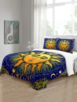 Sun And Moon Print 3PCS Bedding Set