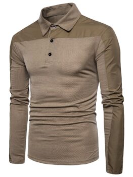 Quarter Button Long Sleeve T-shirt